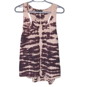 GYPSY 05 Global Village Lakota Varanasi Brown Cream Tie Dye 100% Silk Size Large